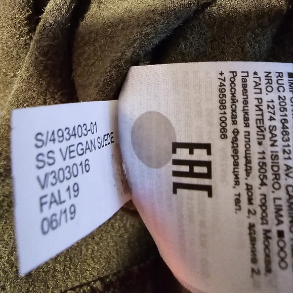 Banana Republic Green Vegan Faux Suede Tie Waist Snap Button Shirt Dress Size 14 - Picture 5 of 5